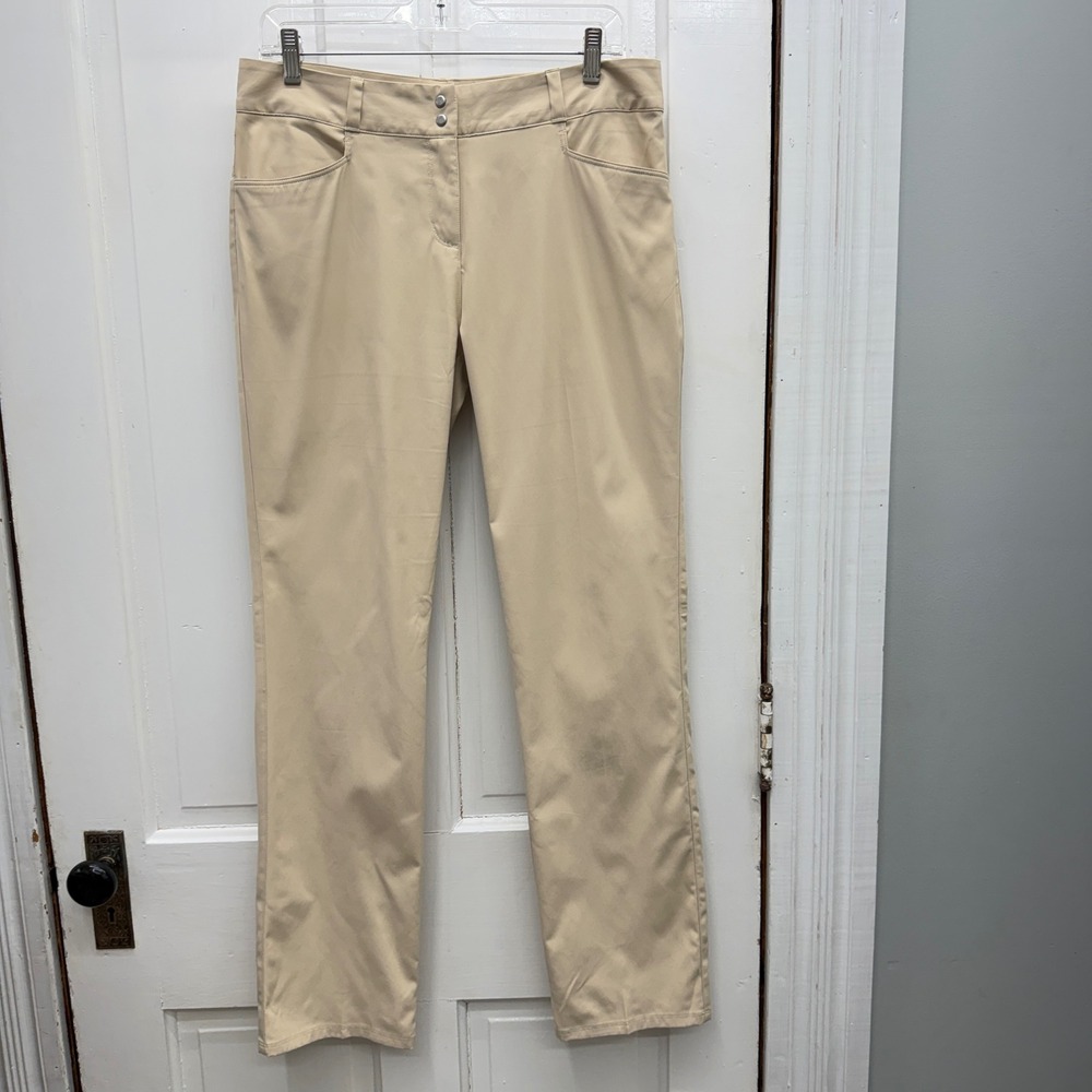 Adidas Khaki Golf Dress Pants Chino Women's 10 - Picture 2 of 5